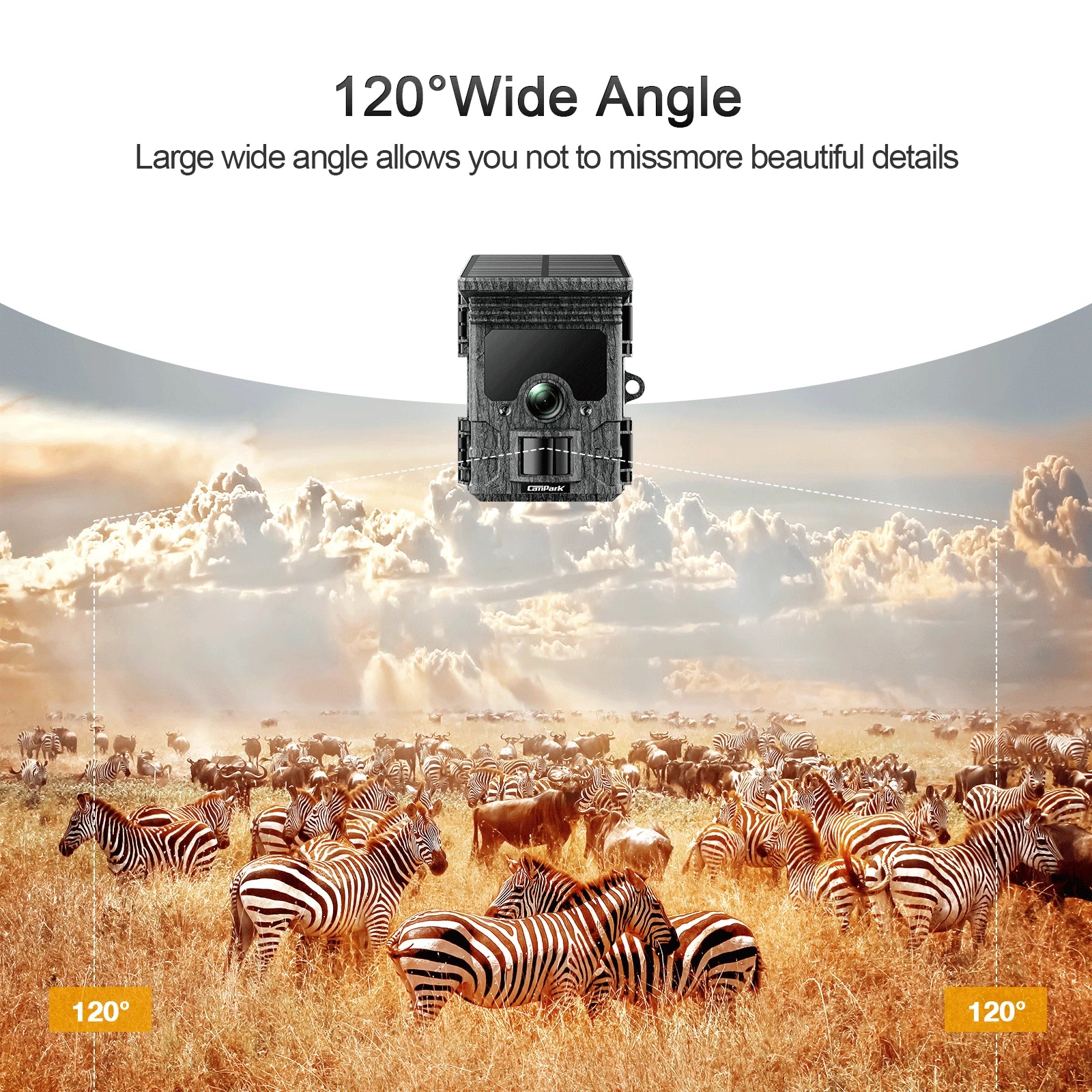 CAMPARK Solar Powered 4K WiFi Trail Camera with Night Vision I245