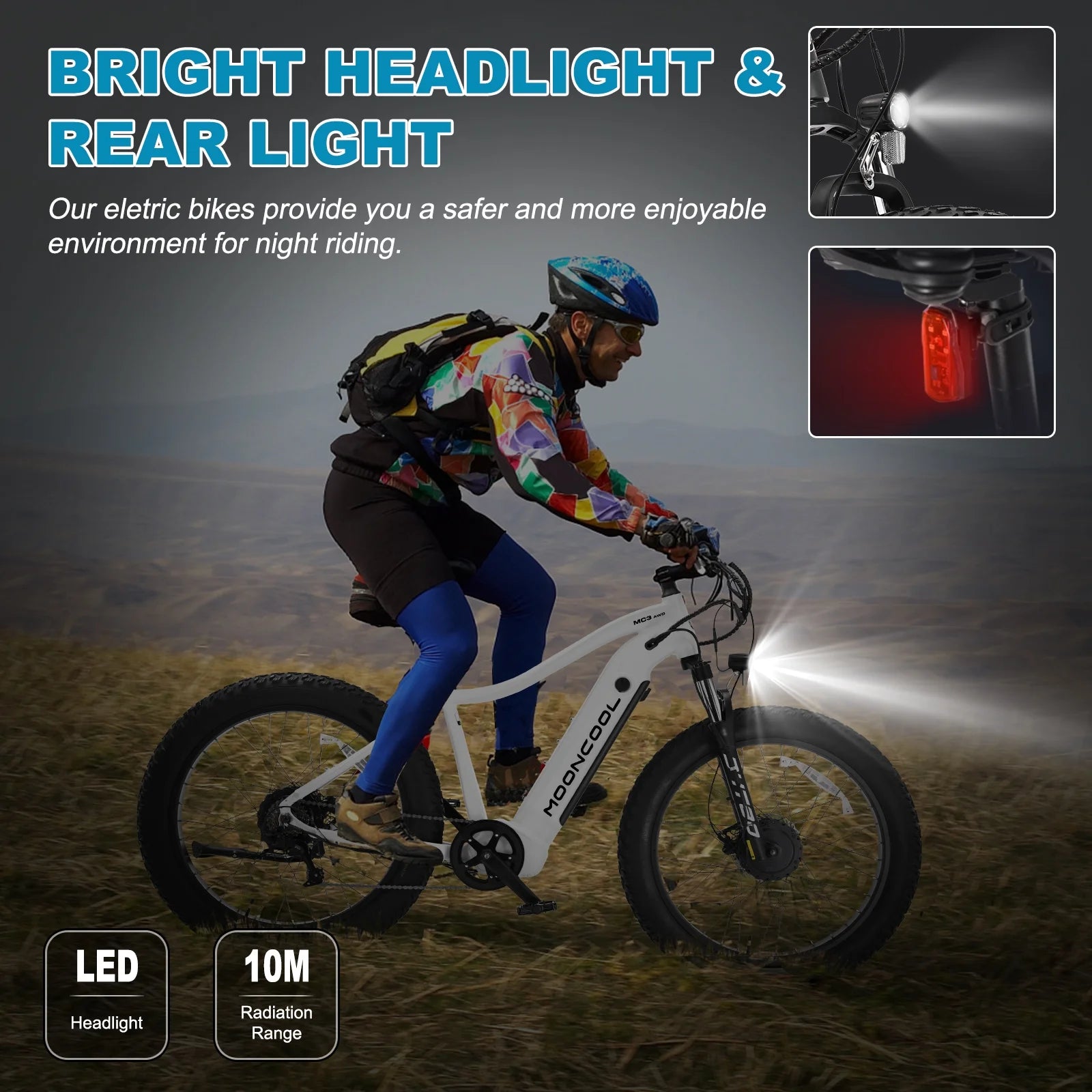 ABORON Electric Bike for Adults, 1000W Dual Motor AWD, 26" Fat Tire Mountain Ebike P938410