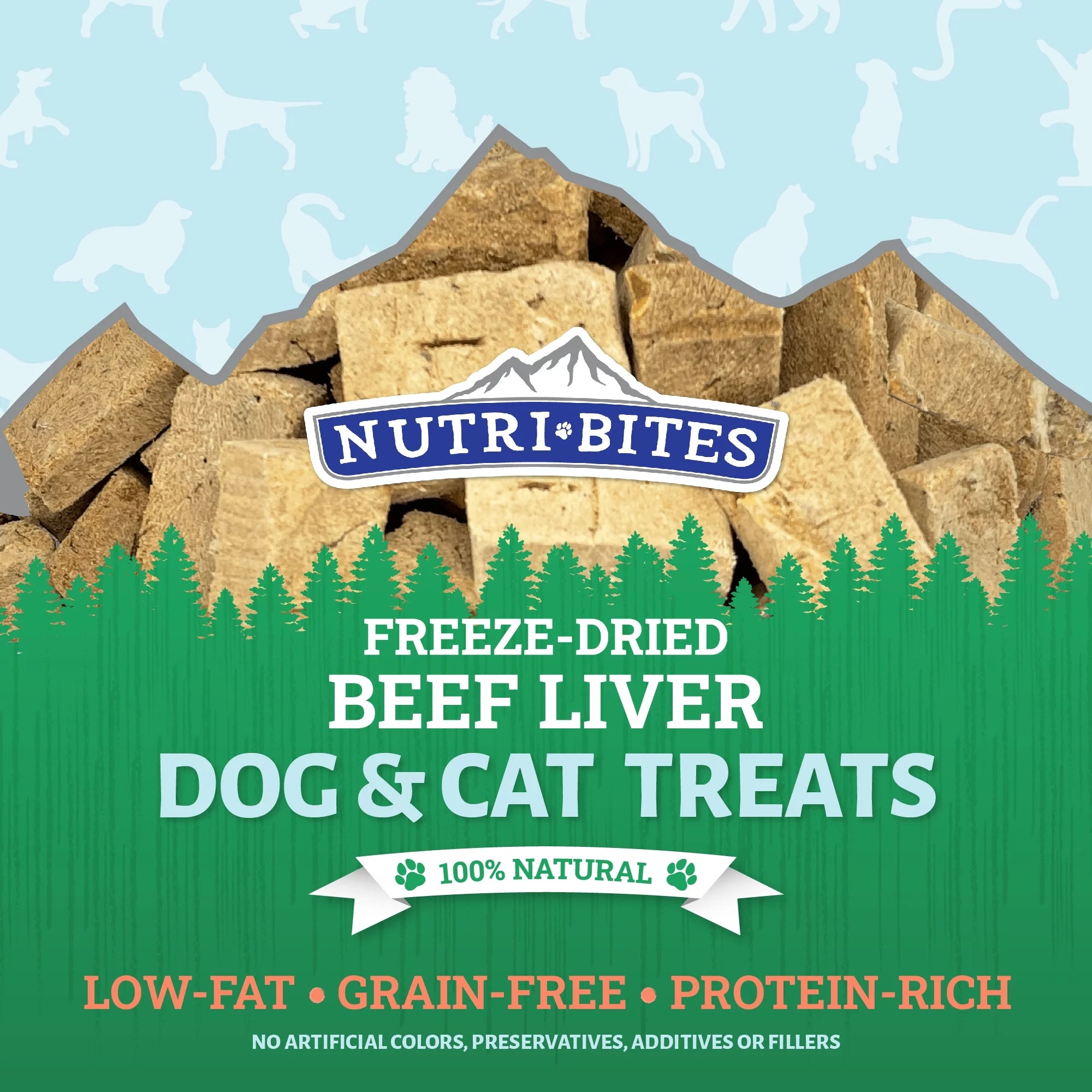 Canature NutriBites Freeze Dried Beef Liver Dog and Cat Treat 3 Pack D21072