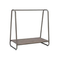Linon Short Pewter Richter Modern Clothing Rack Wooden Shelf