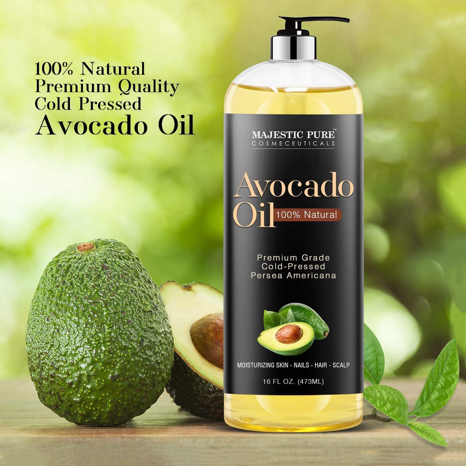 MAJESTIC PURE Avocado Oil, Cold-Pressed, 16 fl oz G125370