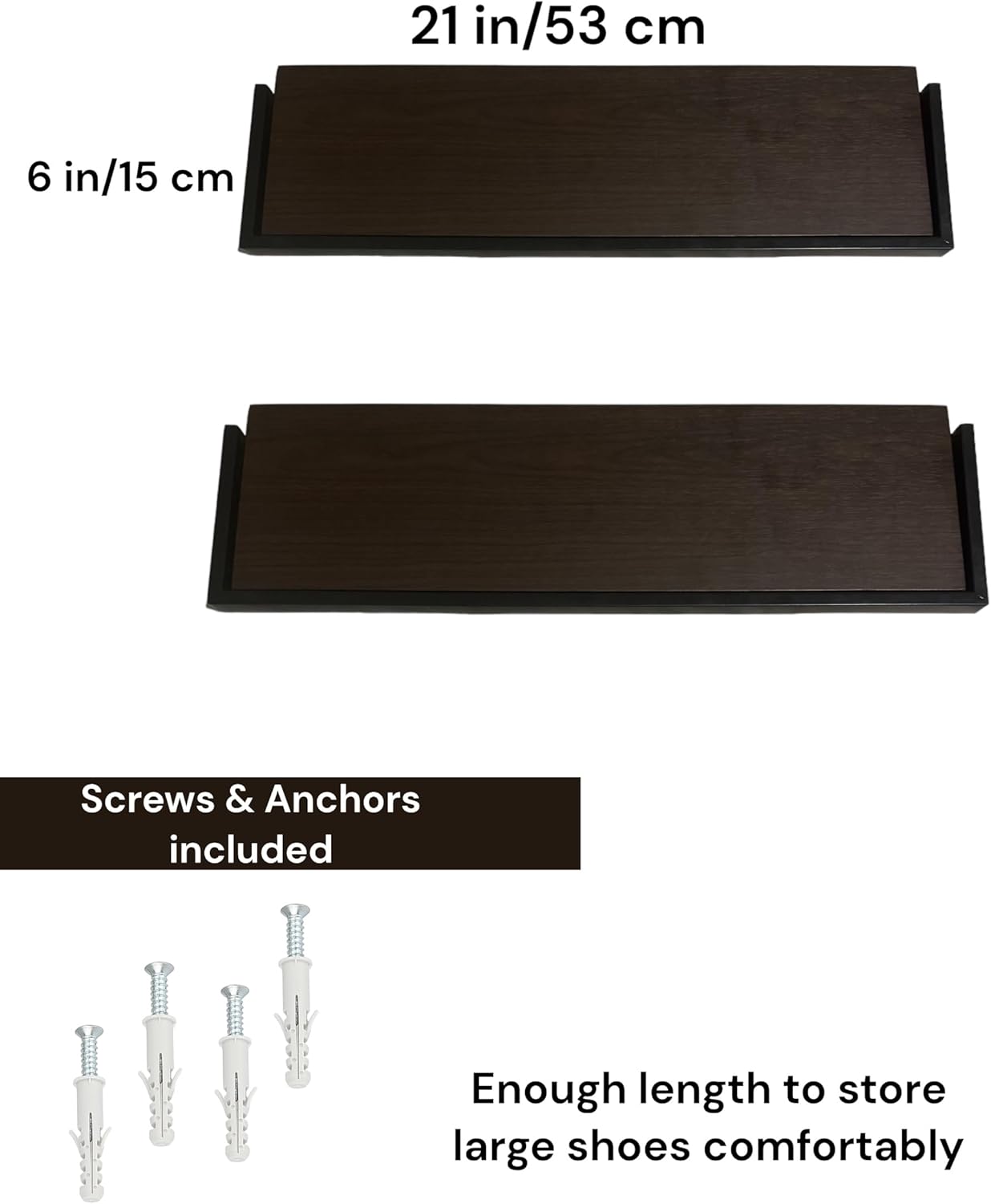 Wall Shoe Rack Set of 2 Wall Mounted Shoe Organizer R4330