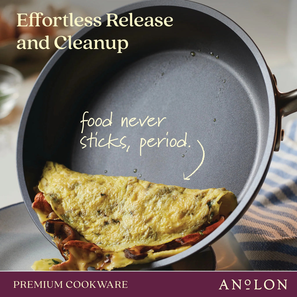 Anolon Accolade Forged Hard-Anodized Nonstick Wok with Lid, 13.5-Inch D69168