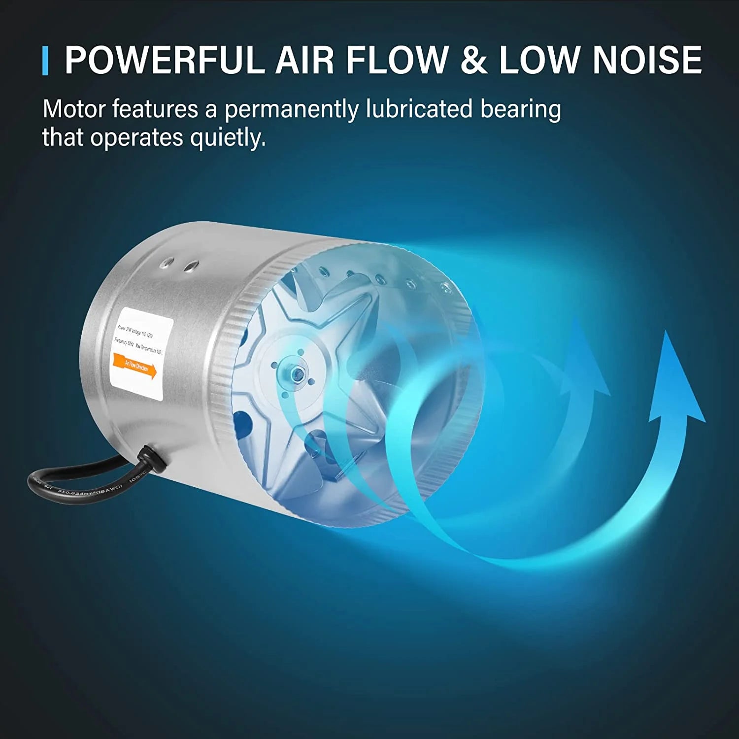 iPower 6 inch 240 CFM Inline Duct Fan for HVAC Ventilation A9020
