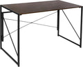 Folding Computer Desk Writing Table Study Work Station Portable Notebook PC Laptop Standing Desk Home Office, Espresso