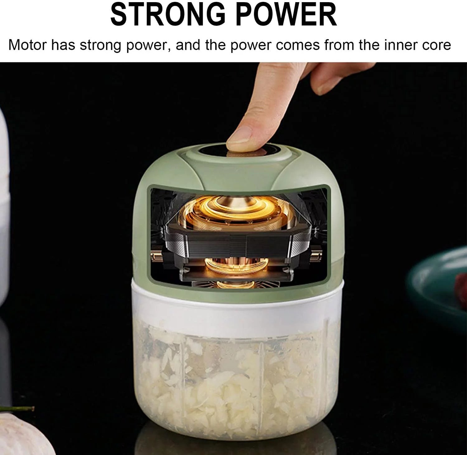Mini Food Chopper Electric for Garlic, Pepper, Chili, Onion, Celery, Ginger, Meat Q1221