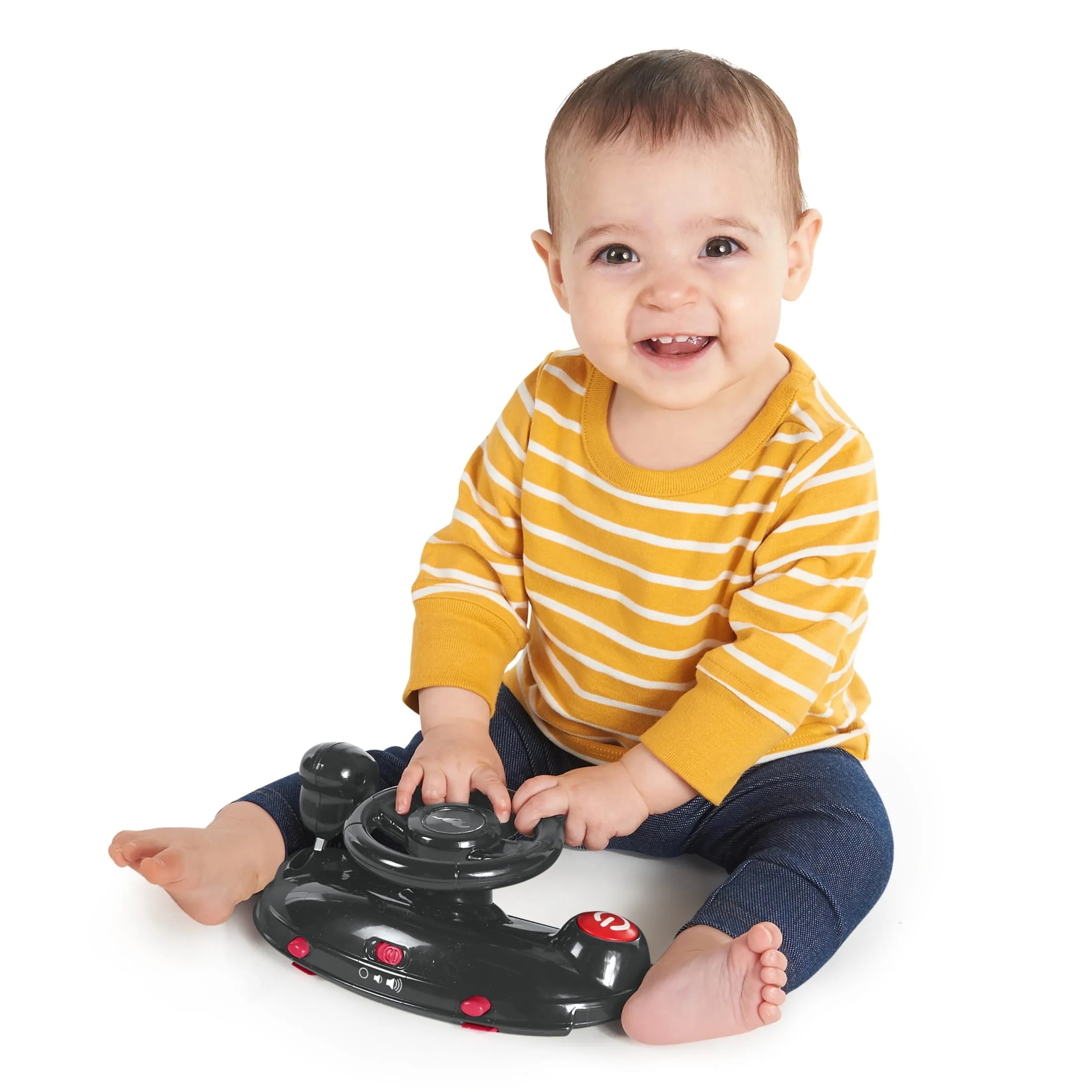 Bright Starts 4-in-1 Adjustable Baby Walker with Removable Steering Wheel L216763