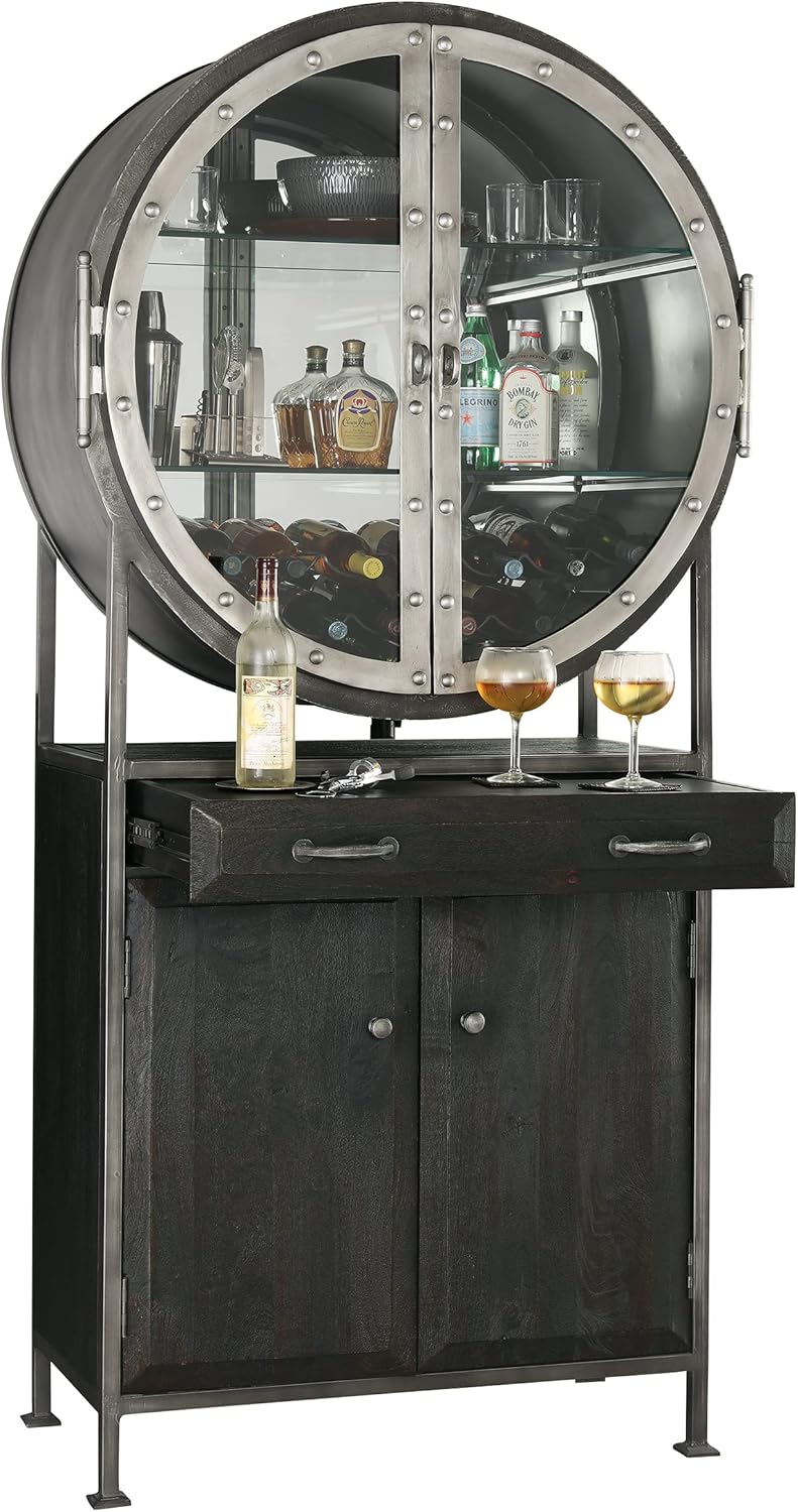 Howard Miller Rob Roy II Wine & Bar Cabinet 695-237 Aged Mocha N874573