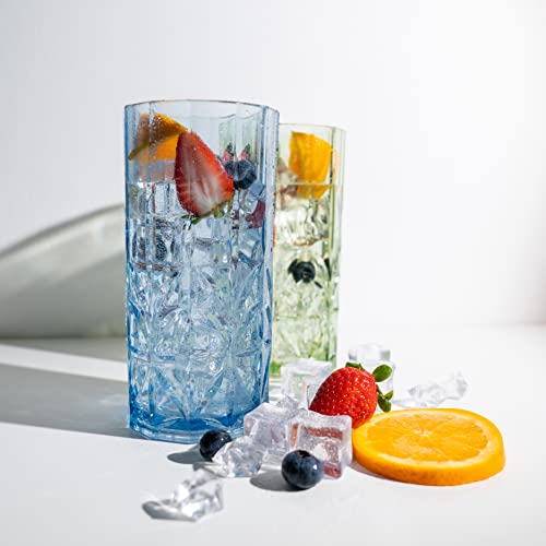 BELLAFORTE Shatterproof Tritan Tall Tumbler 18oz, Set of 4, Pink R63739