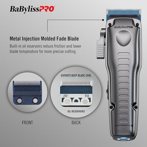 BaBylissPRO FXONE LO-PROFX Cordless Clippers and Trimmers with Interchangeable Battery J863299