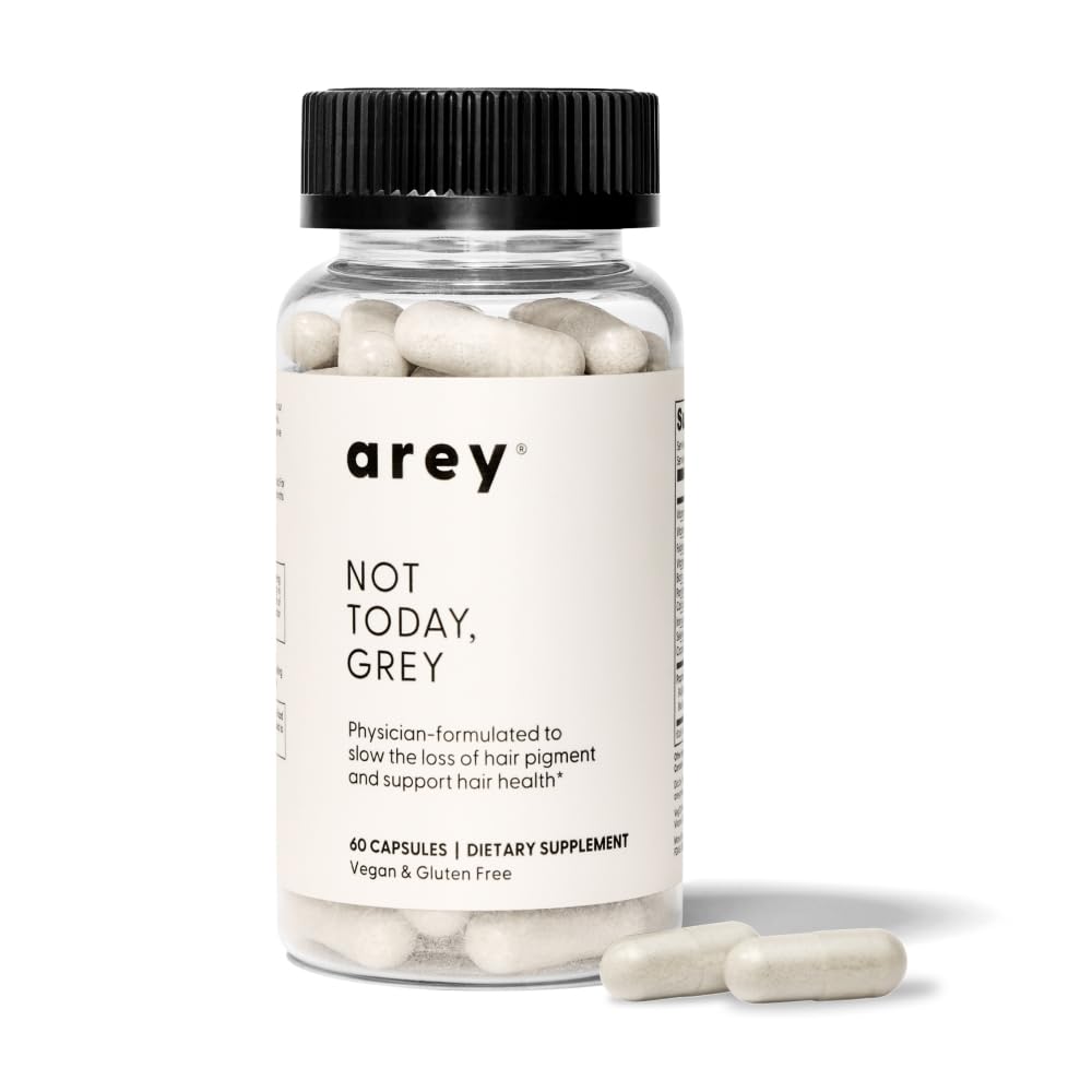 Arey Not Today, Grey Hair Supplement for Color, Thinning + Strength, 60 Ct