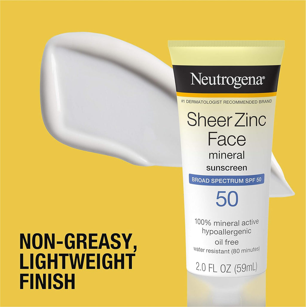 Neutrogena Sheer Zinc Oxide Dry-Touch Face Sunscreen SPF 50, 2 fl. oz M6645