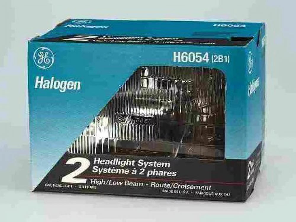 Ge Sealed Beam Headlamp Rectangular Halogen Lamp No. H6054 12 V Boxed