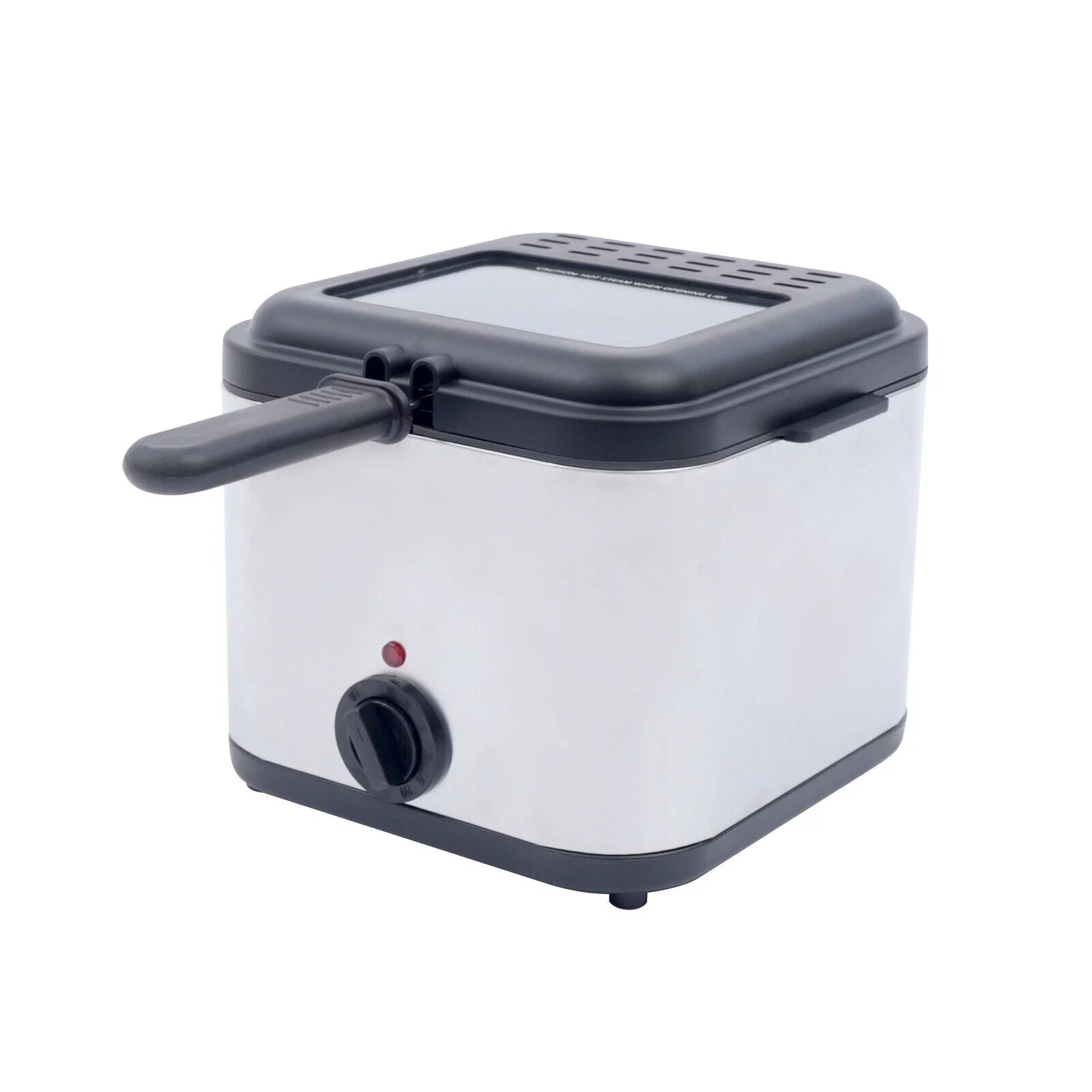 1KW Stainless-Steel 2.5L Electric Deep Fryer, Adjustable Temperature X8513