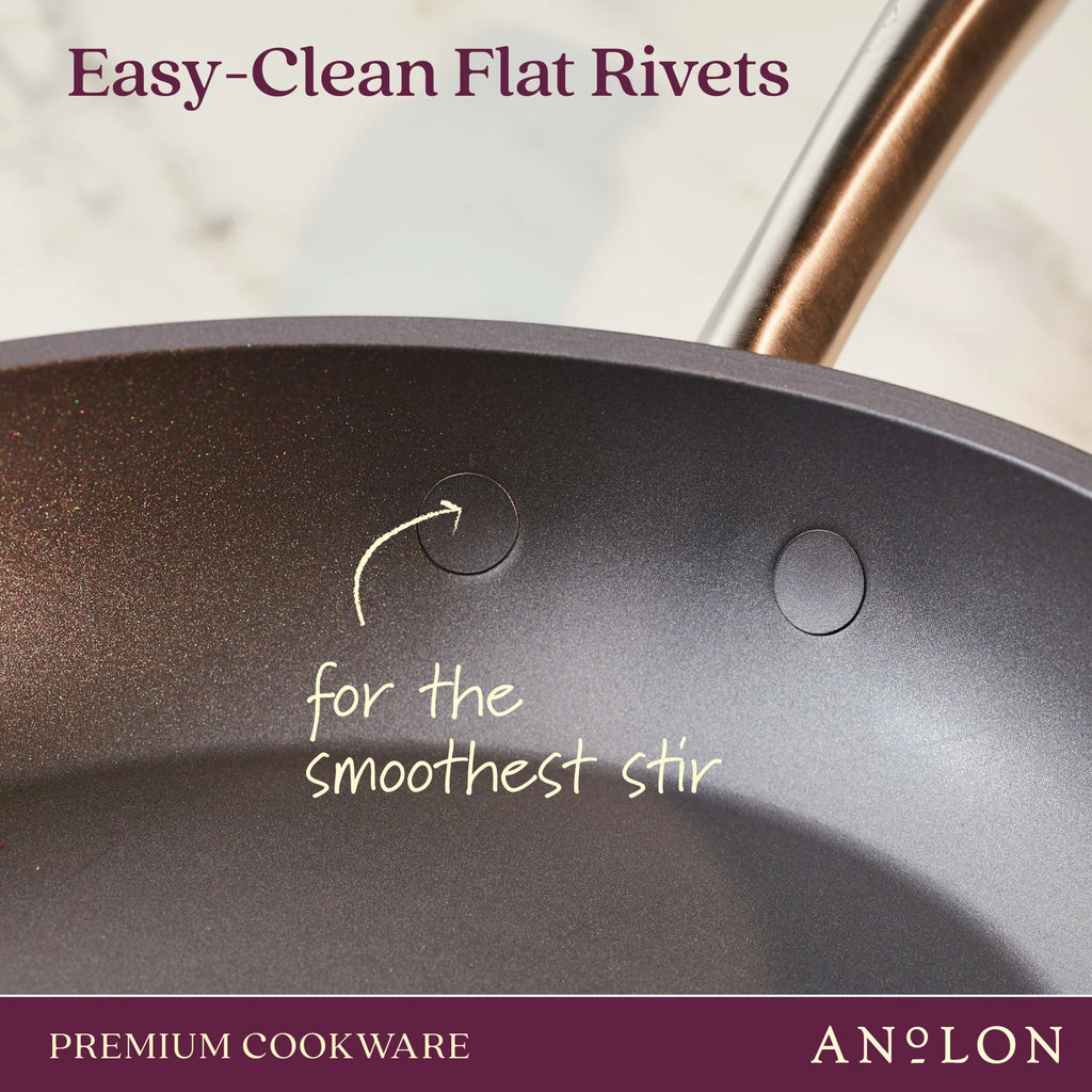 Anolon Accolade Forged Hard-Anodized Nonstick Wok with Lid, 13.5-Inch D69168
