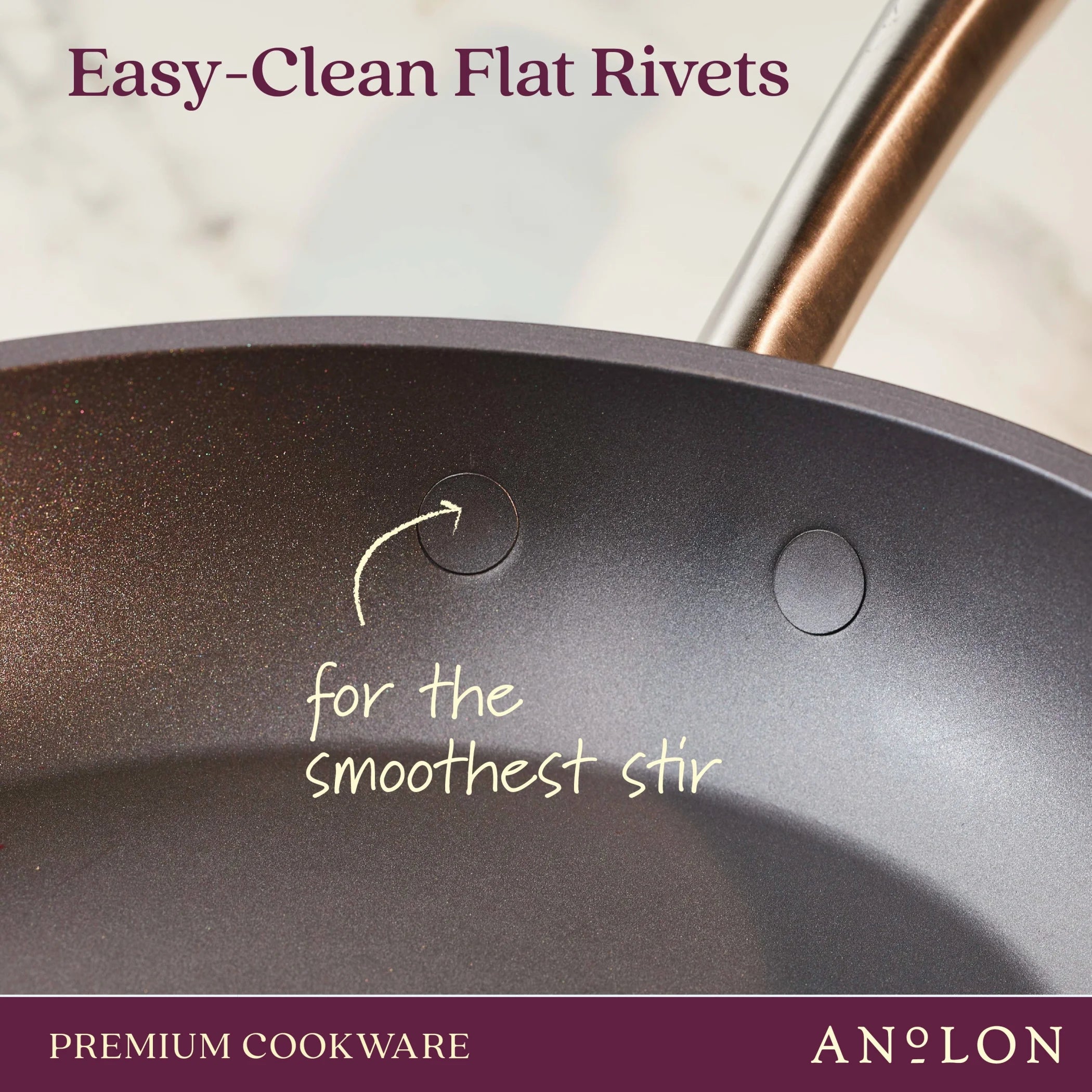 Anolon Accolade Forged Hard-Anodized Nonstick Wok with Lid, 13.5-Inch D69168