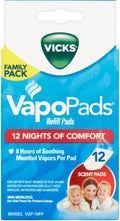 4 Pack - Vicks Vapo Pad Family Pack, Scent Pads 12 ea