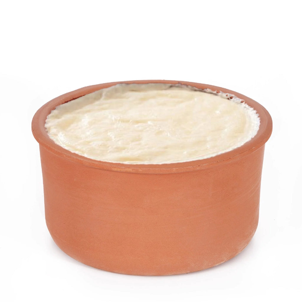 Glazed Terracotta Clay Yogurt Pot, 2.5 qt Casserole Dish X619280