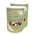 Washburn Holiday Premium Belgian Chocolate Filled Candy Holiday Collection 15.5 oz. Canister