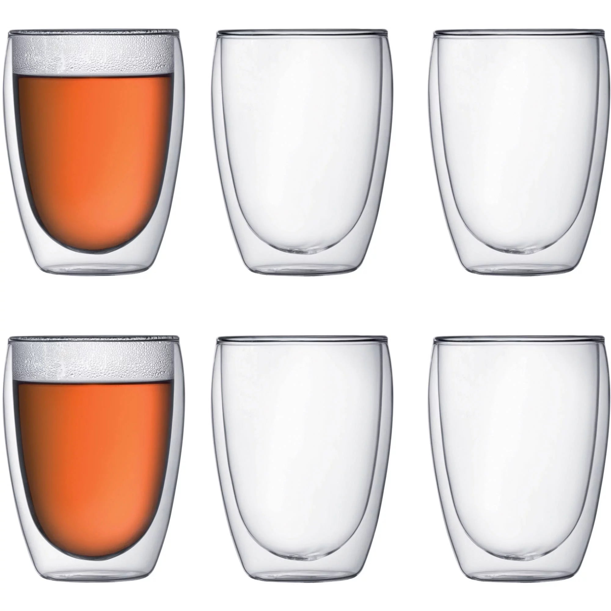 Bodum PAVINA Coffee Mug, Double-Wall, Clear, .35 L, 12 Ounces Each