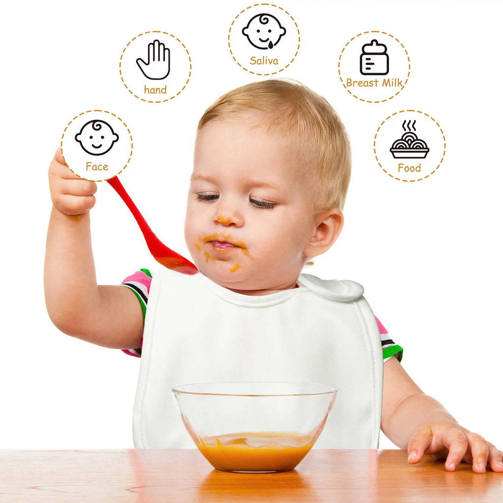 10Pcs Sublimation Baby Bibs White Cotton Waterproof DIY Blank B716