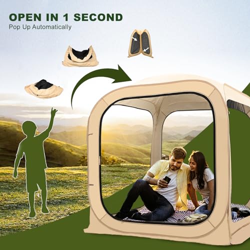 DoCred Sports Tent Pop-Up Screen House for Camping and Outdoor Events S692254
