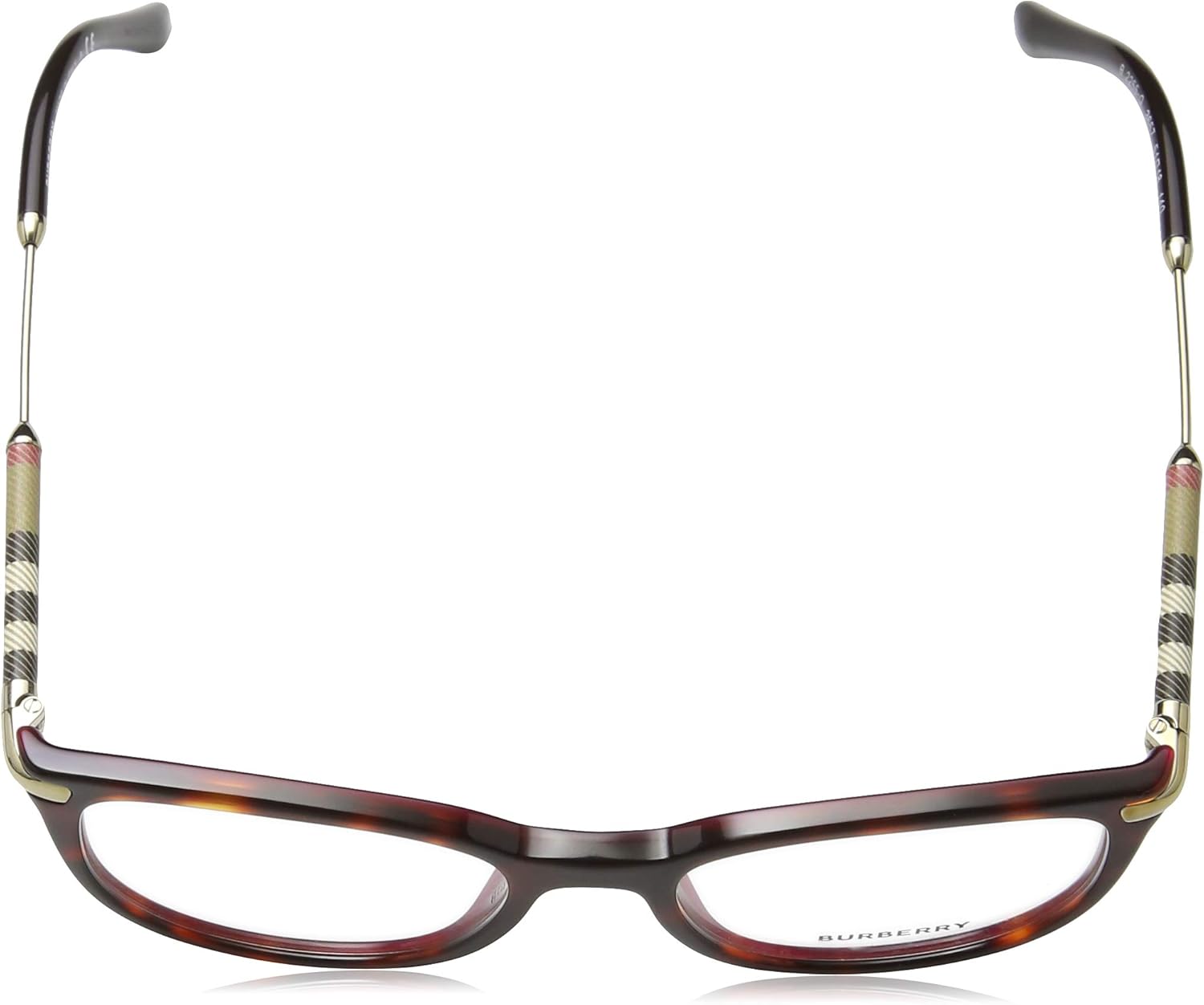 Burberry BE 2255Q Havana Bordeaux Plastic Square Eyeglasses O211925