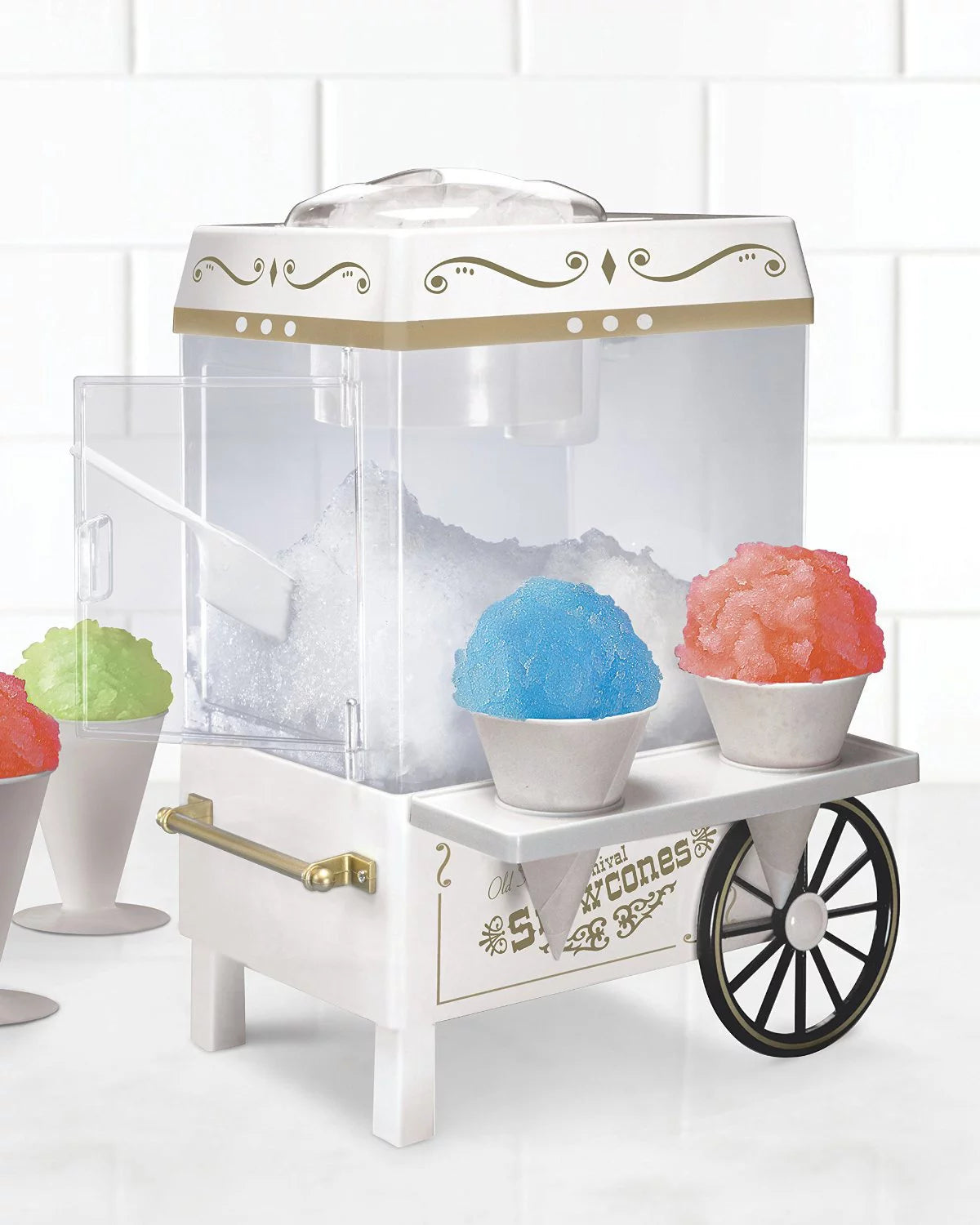Nostalgia Vintage Snow Cone Maker, White Z65870