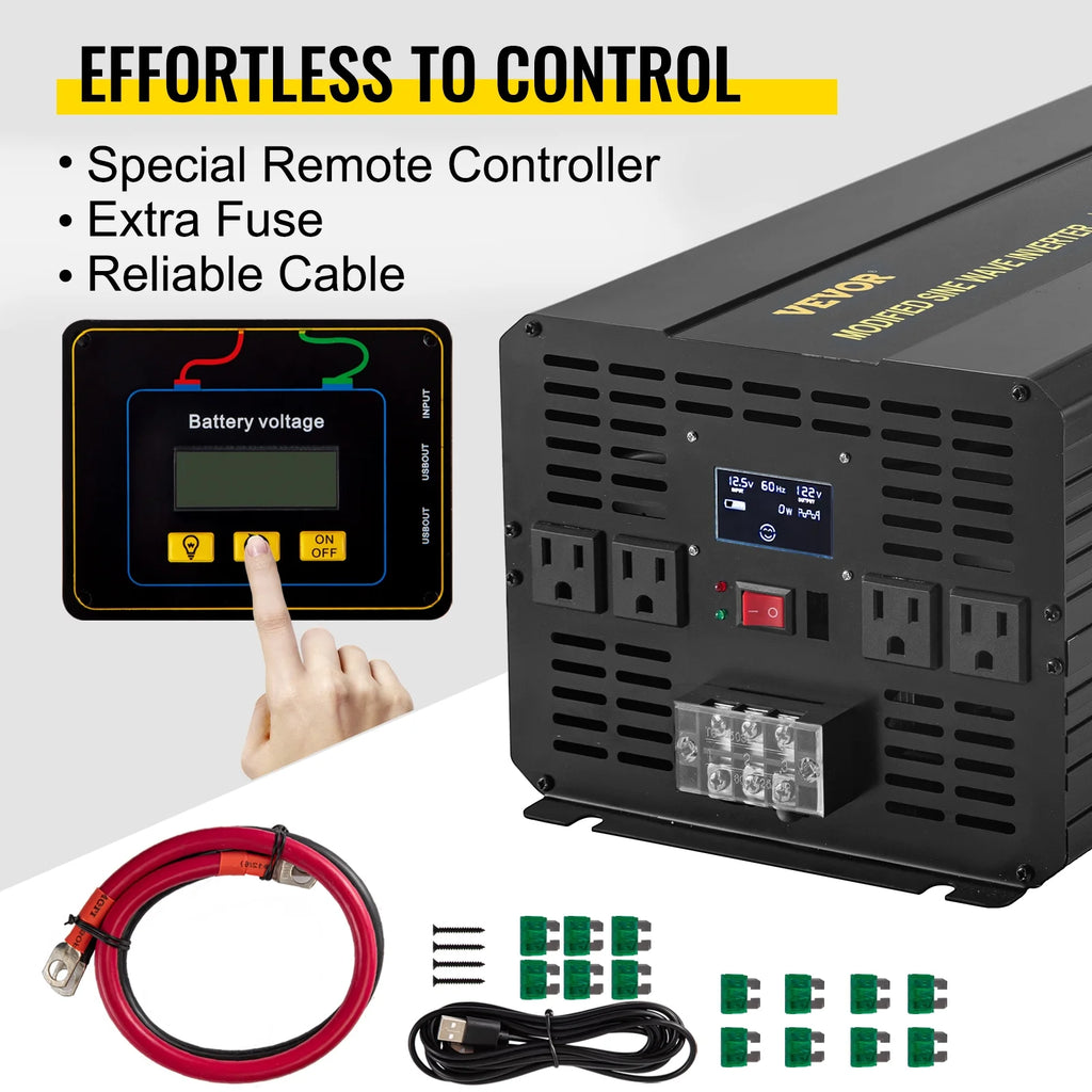 VEVOR 6000W Modified Sine Wave Power Inverter 12V to 120V V656734