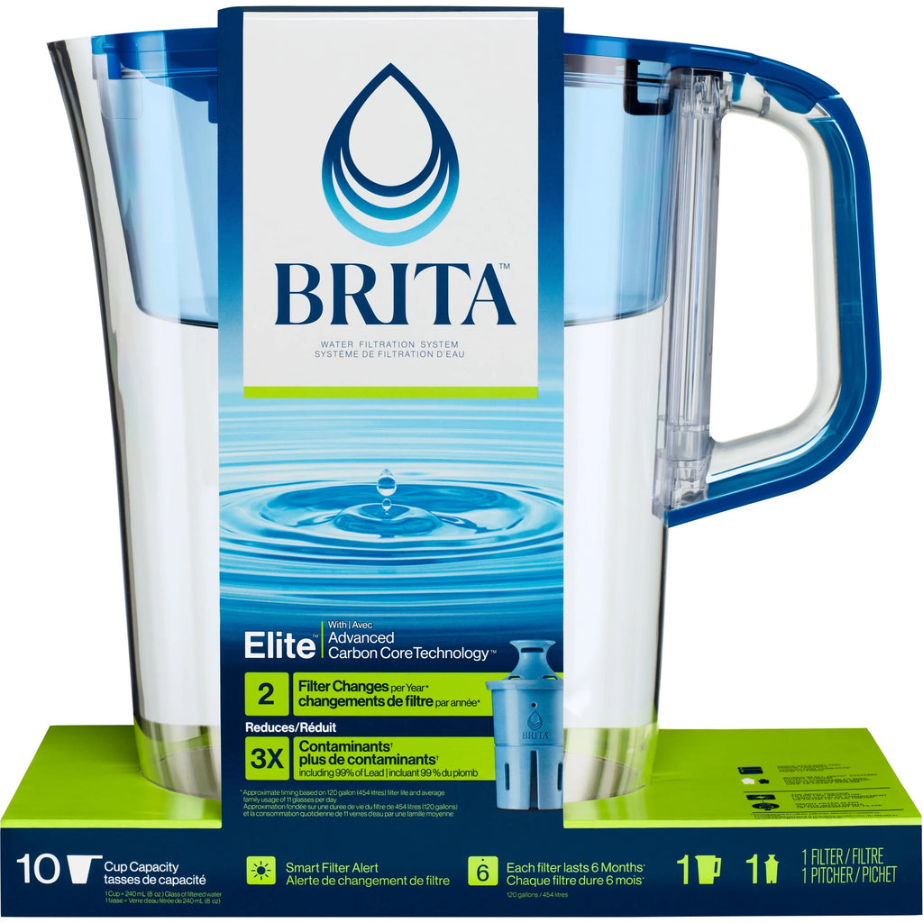 Brita Large 10 Cup Water Filter Pitcher with 1 Elite Filter T869
