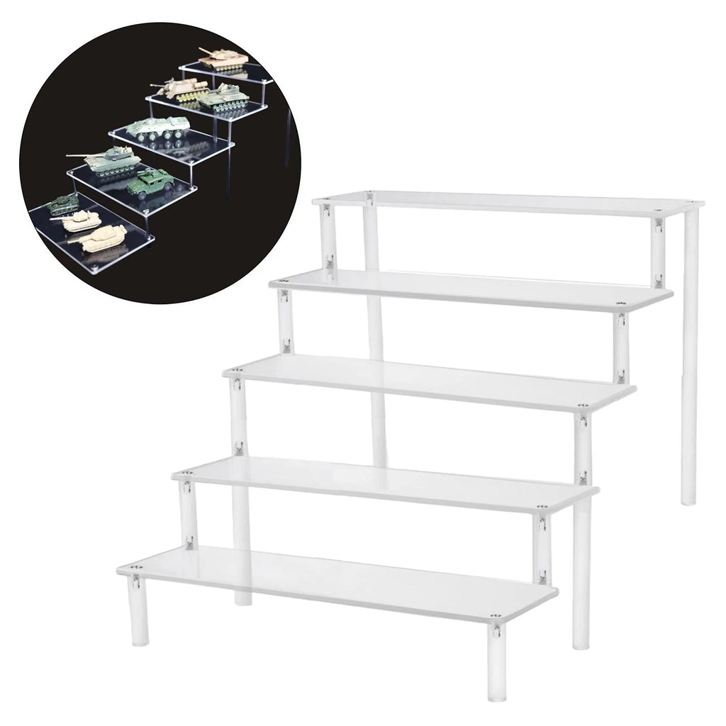 Transparent Acrylic Display Riser Shelf, 5 Tier E11517