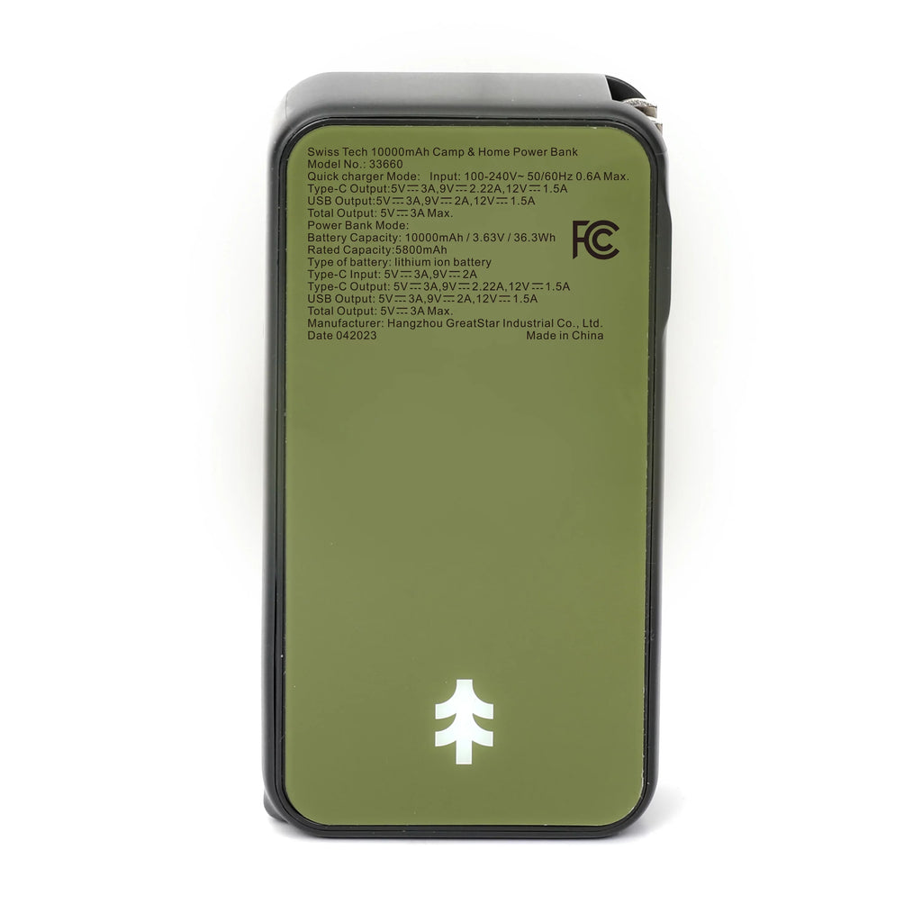 Swiss Tech 10000 mAh Portable Power Bank with 20W Fast Charge G383