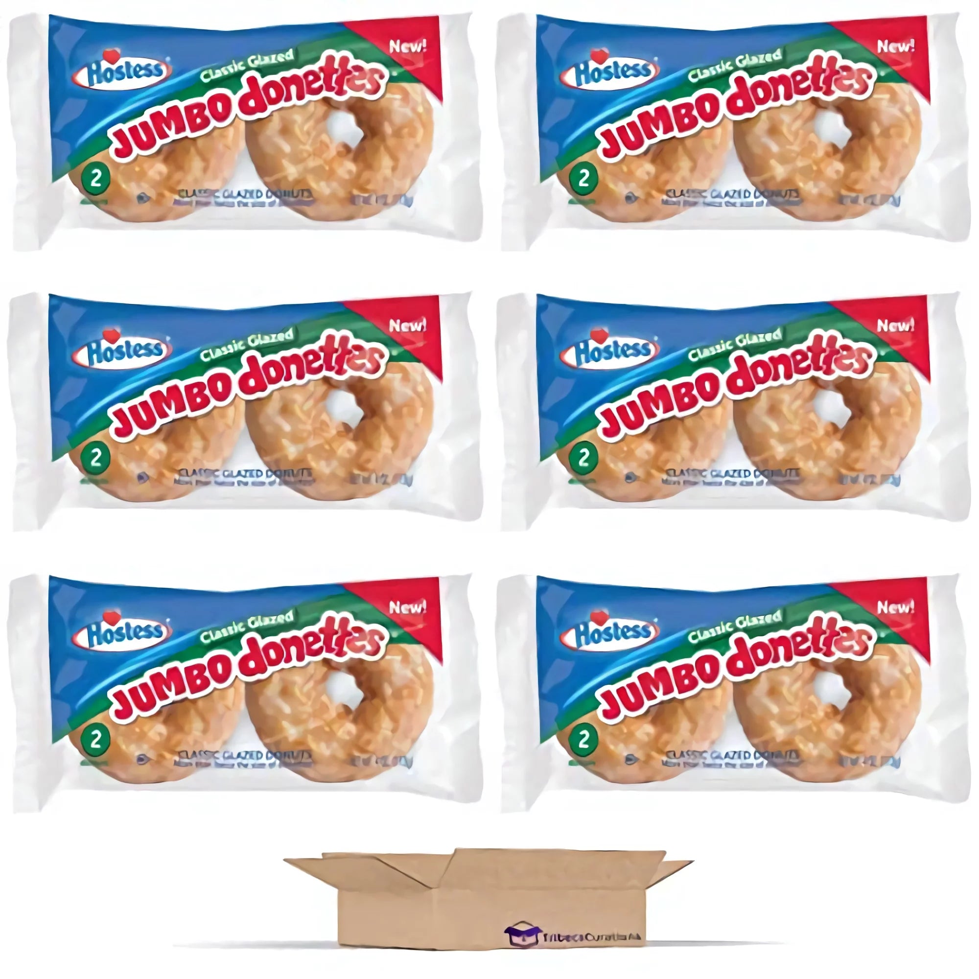 Jumbo Glazed Donettes 4 oz 6 Count Box X327029