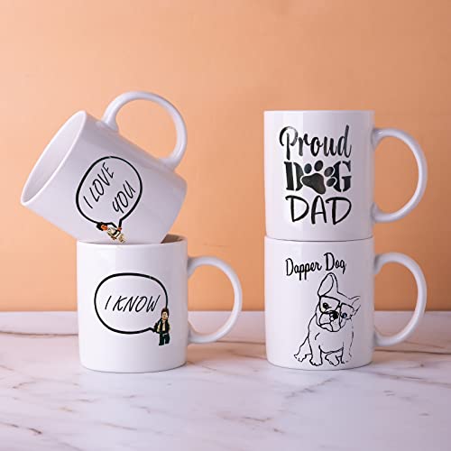 12 OZ White Ceramic Sublimation Mugs, Set of 4 Q289885