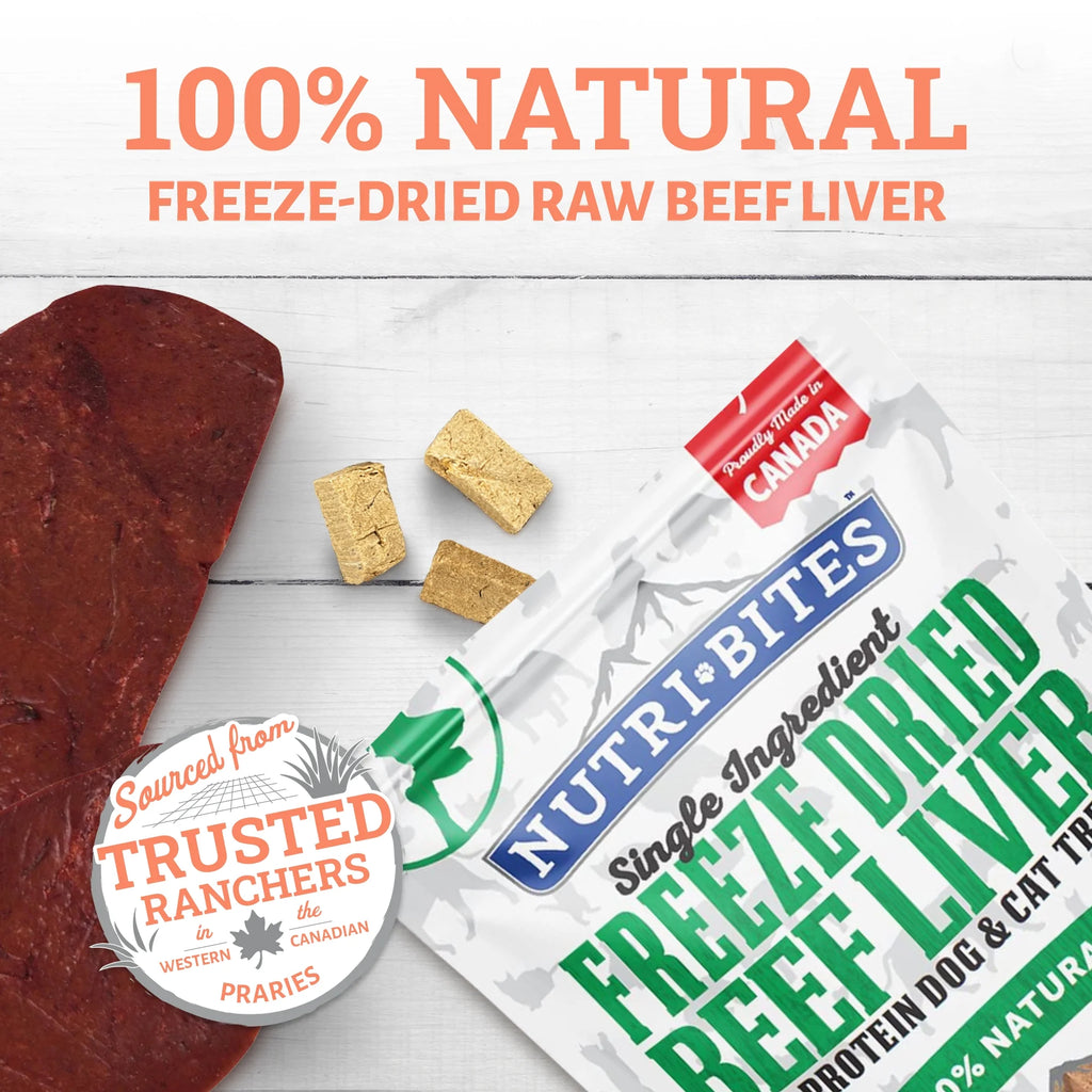 Canature NutriBites Freeze Dried Beef Liver Dog and Cat Treat 3 Pack D21072