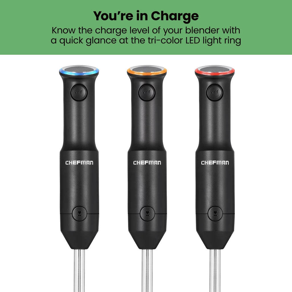 Chefman Cordless Handheld Immersion Blender, Variable Speed, Black G431