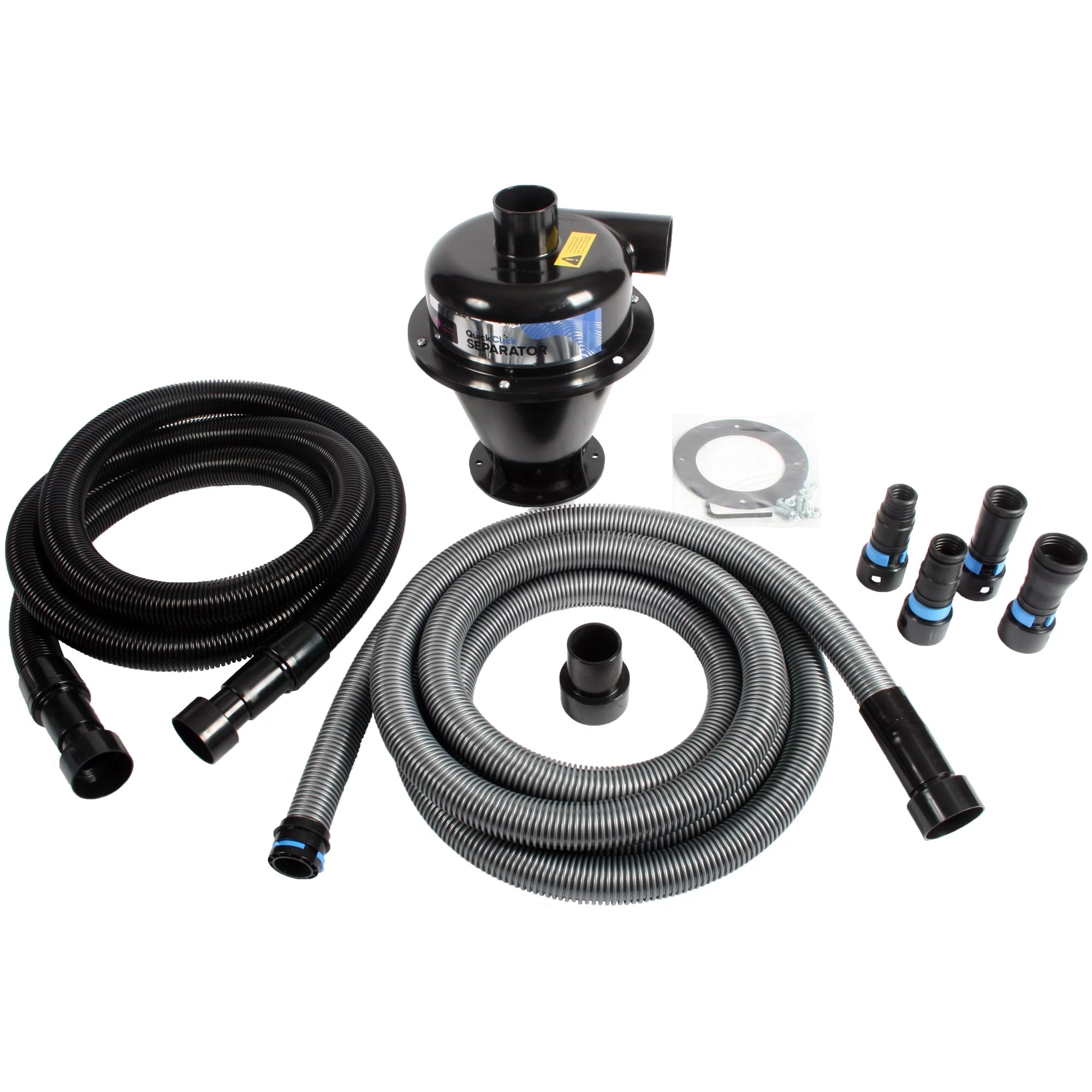 Quick Click Dust Collection Separator w/ 16 Ft Hose and Adapter Set