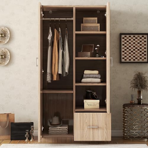 71'' Wooden Armoire with Double Doors and Storage Drawer U9775