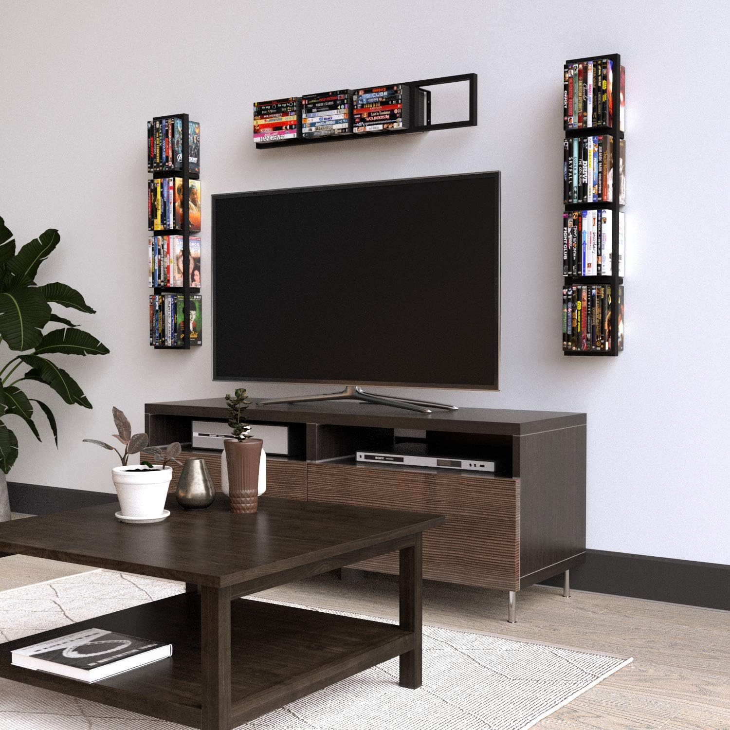 Black Floating Shelves for Wall 34 Inch, Set of 3 H6953
