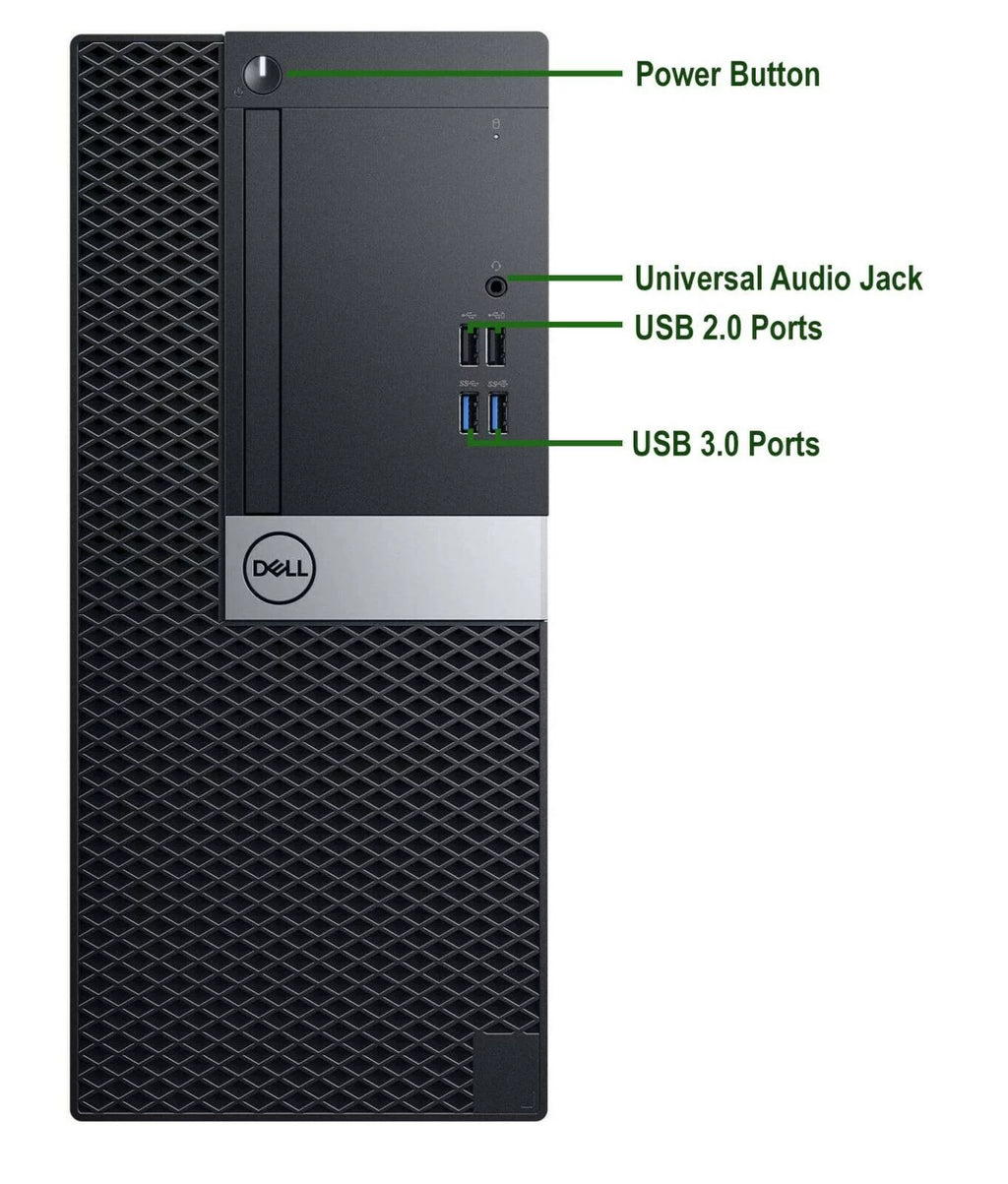 Restored Dell Gaming Desktop PC, Intel Core i5, 16GB RAM, 256GB SSD + 2TB HDD, GT 1030, WiFi C650406