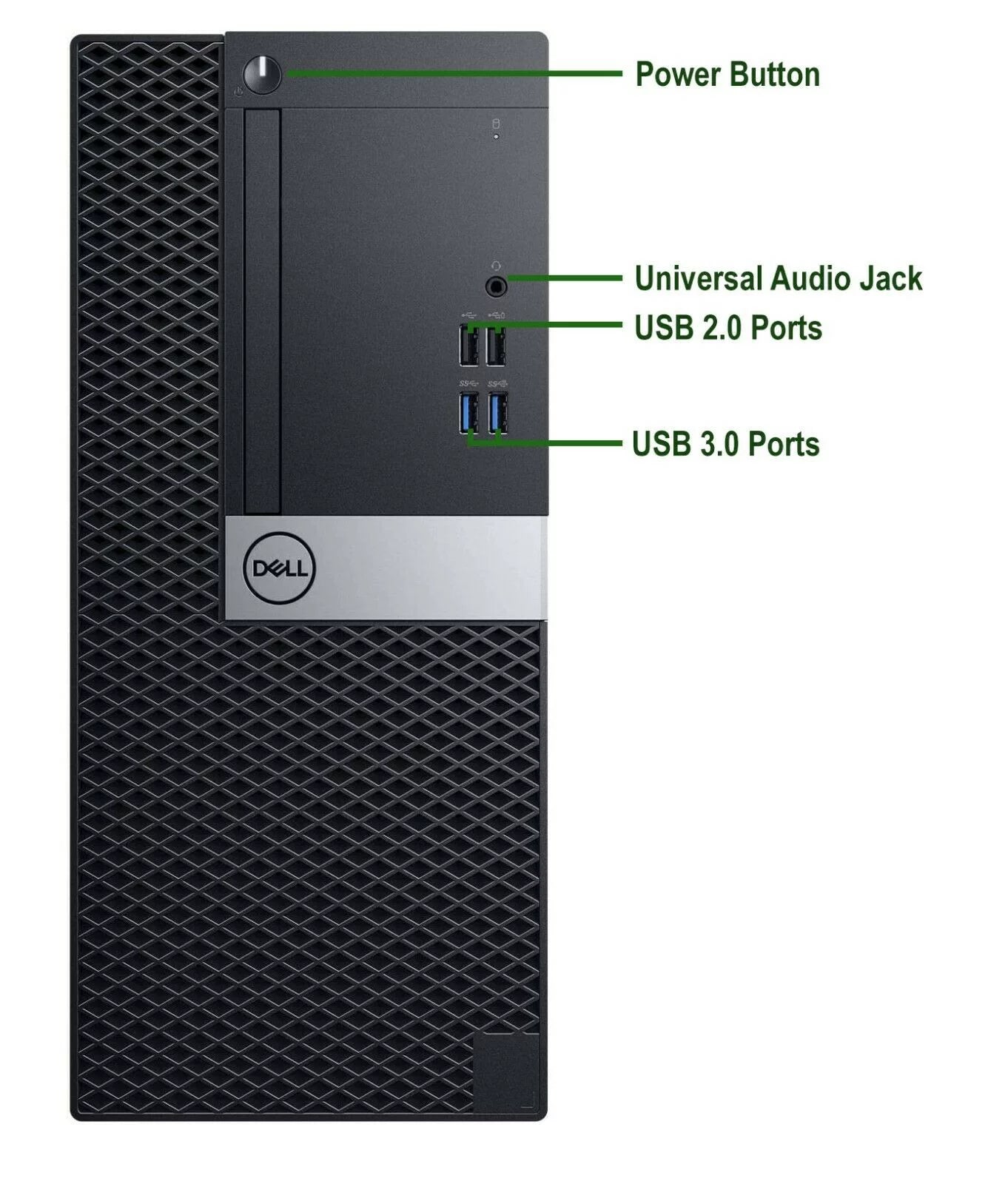 Restored Dell Gaming Desktop PC, Intel Core i5, 16GB RAM, 256GB SSD + 2TB HDD, GT 1030, WiFi C650406