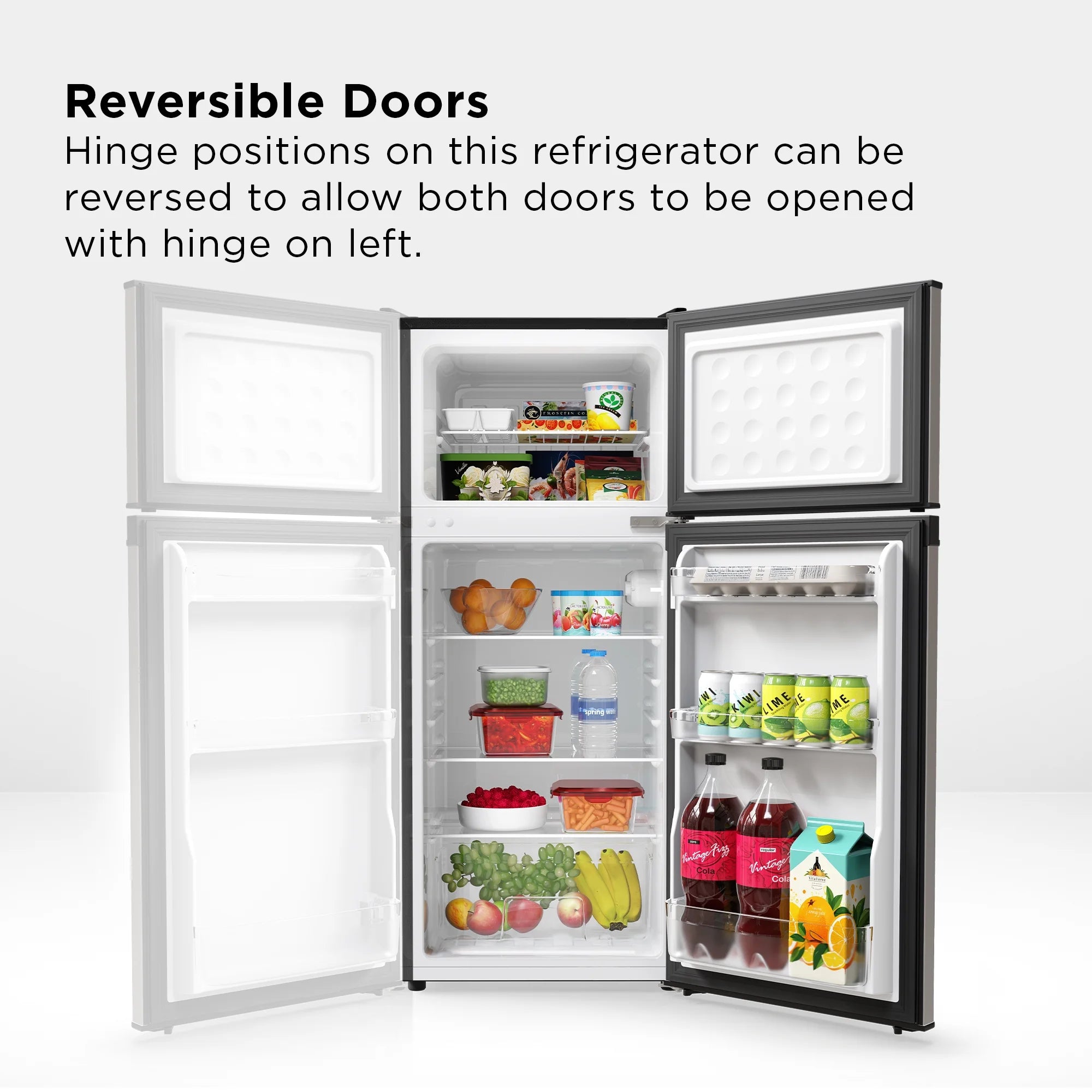 TCL 4.5 Cu. ft. Two Door Refrigerator, Stainless Look Z952853