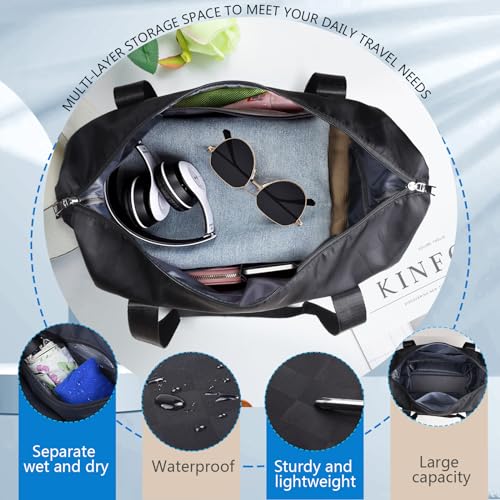 Expandable Rolling Duffel Bag with Detachable Wheels, Carry-On Travel Luggage U879