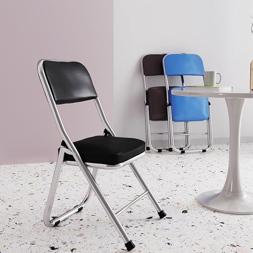 Folding Chairs with Padded Seats for Indoor Outdoor Dining Party, Purple U402