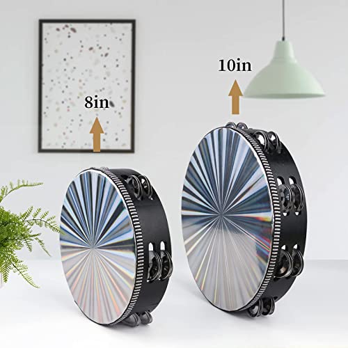 Radiant 10 Inch Tambourine with Double Row Jingle Hand Drum J629