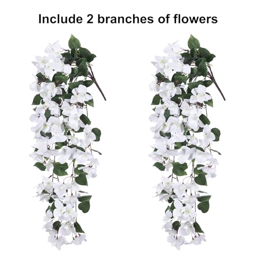 2 PCS Artificial Hanging Bougainvillea Flowers UV Resistant Outdoor Decor K151874