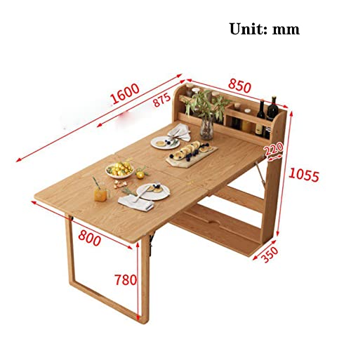 Wall Mounted Fold Out Dining Table with Storage Shelf J468550
