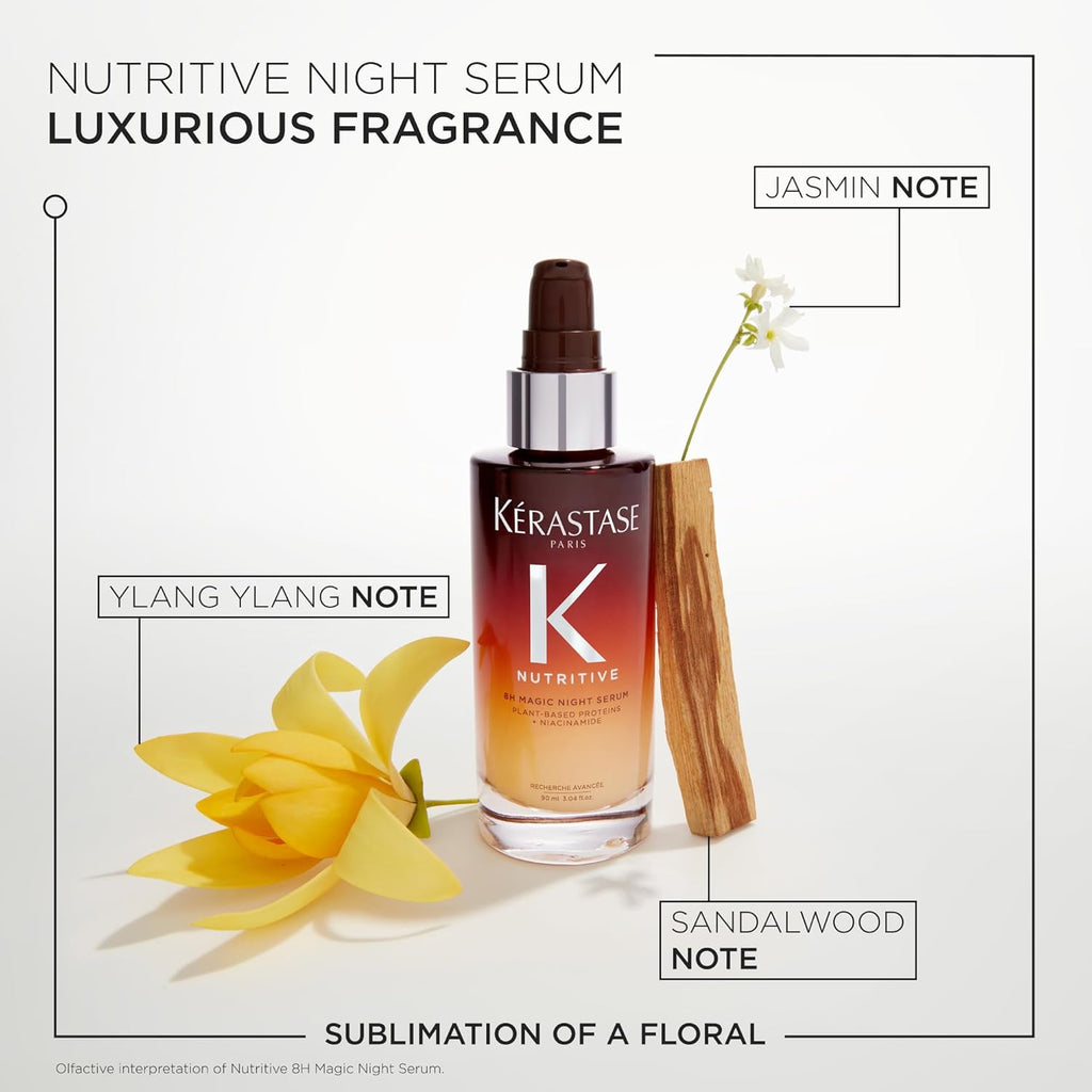 KERASTASE Nutritive 8H Magic Night Hair Serum, Overnight Hydrating Treatment for Dry Hair, 3.04 Fl Oz B6850