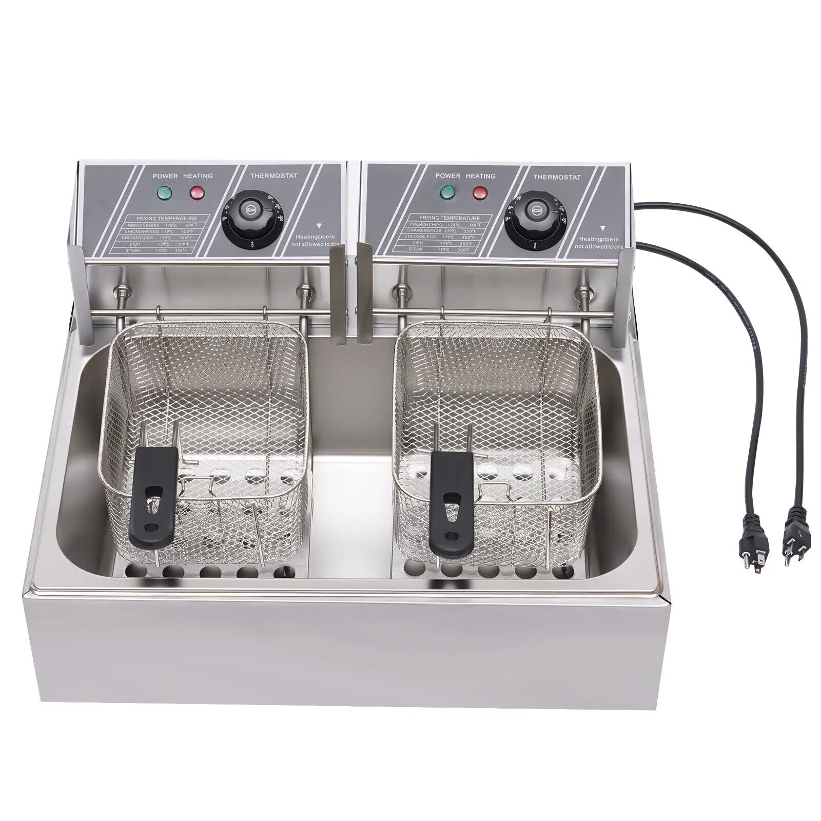 Miumaeov Churros Machine Manual Stainless Steel Vertical Sausage Stuffer with 12L Fryer G5601