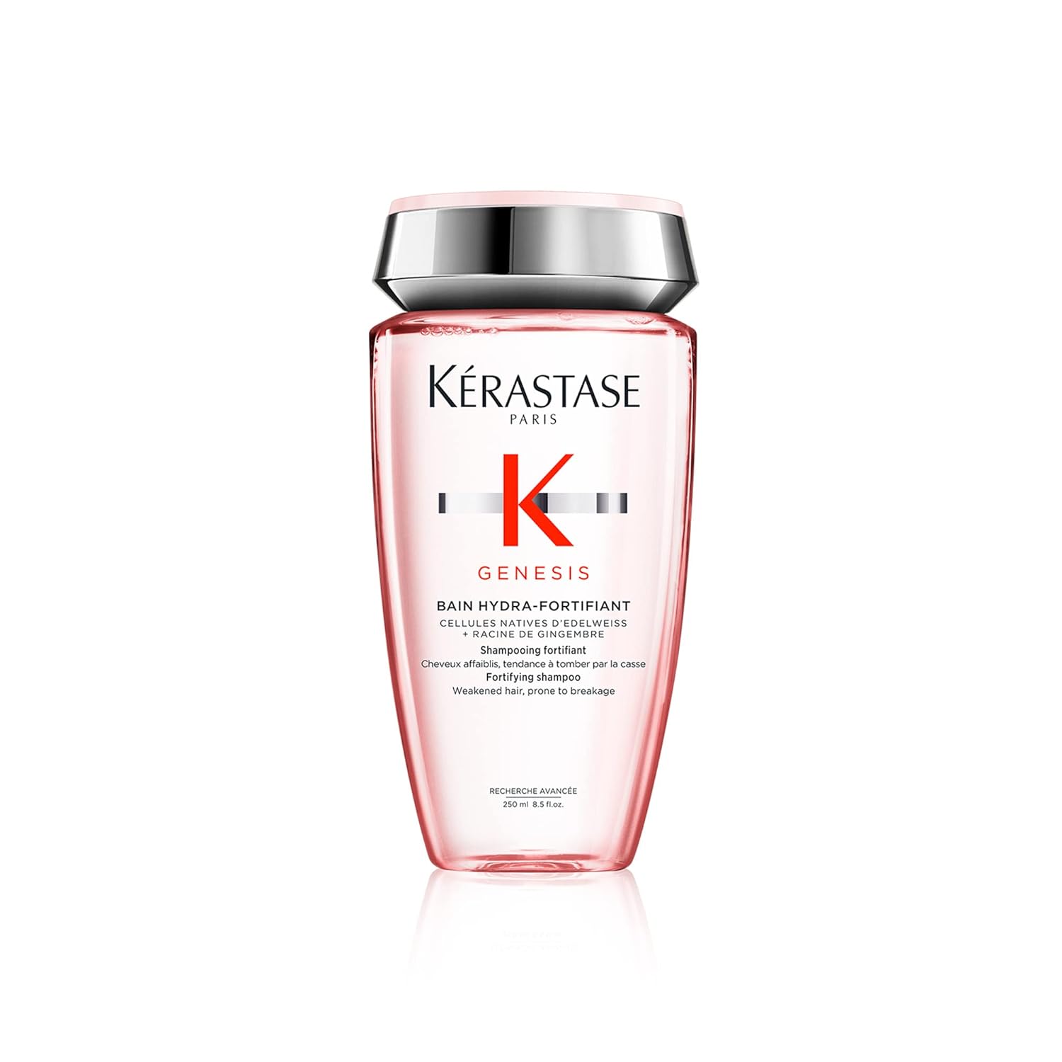 Kerastase Genesis Hydra-Fortifiant Shampoo | Anti-Breakage & Strengthening For Weak or Damaged Hair | Hydrates Hair | Silicone Free | For Fine or Oily Hair | 8.5 Fl Oz